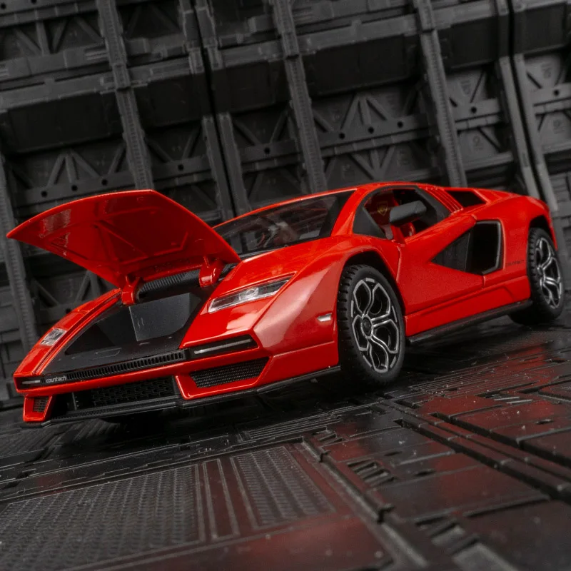 1:24 Lamborghini Countach LPI 800-4 alliage voiture de sport modèle moulé sous pression son lumière jouet exposition affichage décoration Collestion cadeau