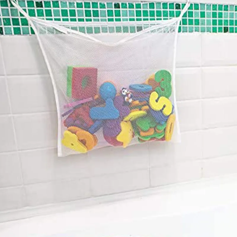 

Прозрачная сетчатая сумка для хранения, настенная, с присоской, подвесной органайзер для ванной комнаты, корзина для хранения игрушек, аксессуары для дома