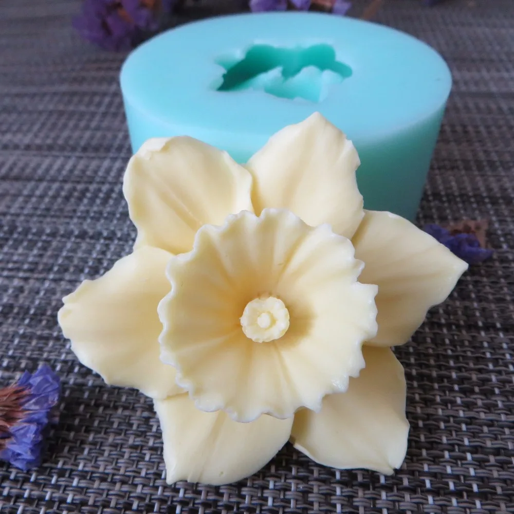 PRZY HC0089 3D Molds Flowers Silicone Soap Mold Flower Candle Aroma Mould Soap Making Moulds Resin Clay Molds Silica Gel