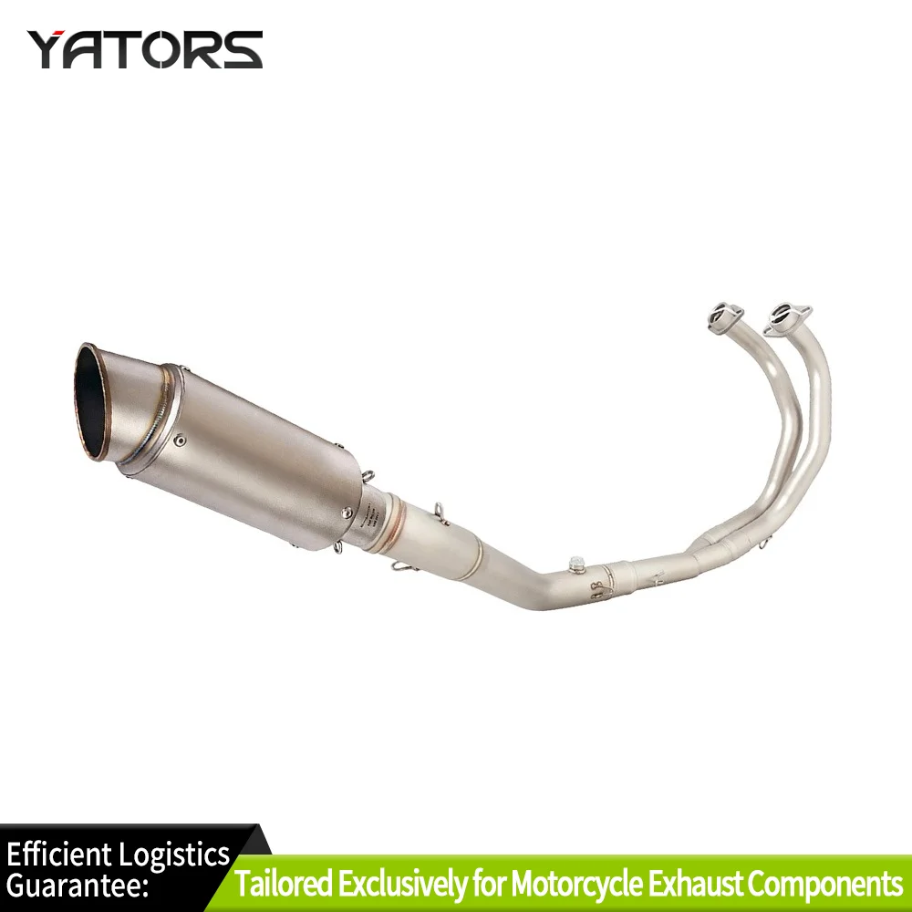 

Exhaust Systems For Yamaha YZF R3 2015-2024 MT-03 Full System Exhaust Header Pipe Black Muffler Exhausts Pipes