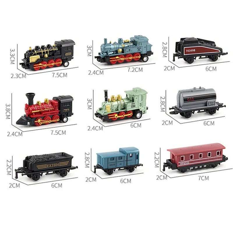 Diecast 1:60 Legering Speelgoedauto Voertuigen Retro Stoomtrein Trek Model Trein Kinderen Speelgoed Set Voor Jongens Geschenken Kinderen Verjaardag