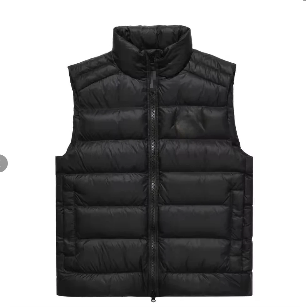 

Men's Lightweight High Quality Eco-Friendly Packable Winter Coats Mandarin Collar Zipper Breathable Waterproof Windproof Vests