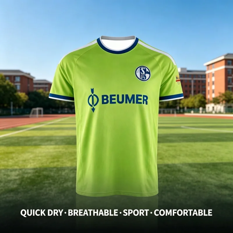 26-27 S-Schalke 04 Drittes Trikot Herren Deutschland Fußball Unisex Match Training Schnelltrocknendes Sport-T-Shirt Erwachsene Kinder Eltern-Kind – Detail 2
