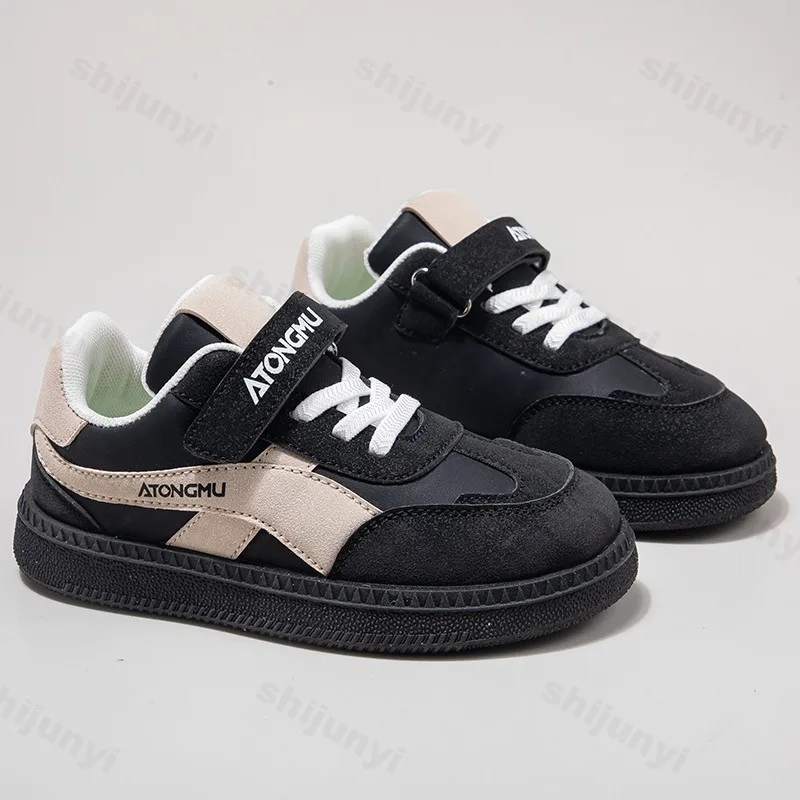 Children Sneakers Casual Comfortable Outdoor Board Shoe Fashion Design Non-slip 2025 Autumn Soft Soled Lace Up Kids Walking Shoe