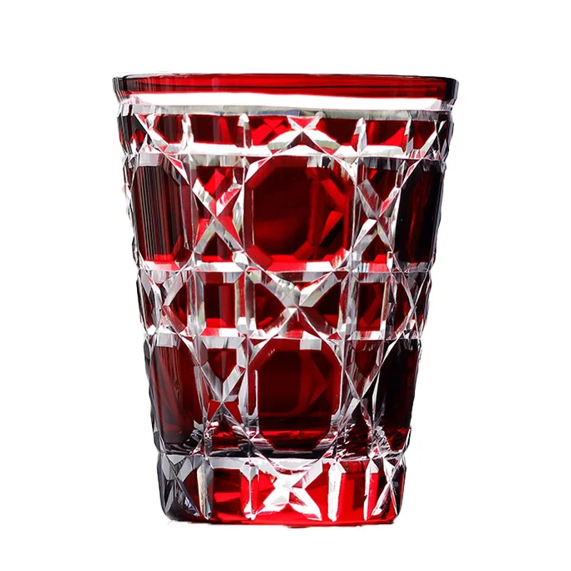 

Crystal cup, colored starry sky cup, hand-carved light luxury high-value crystal cup