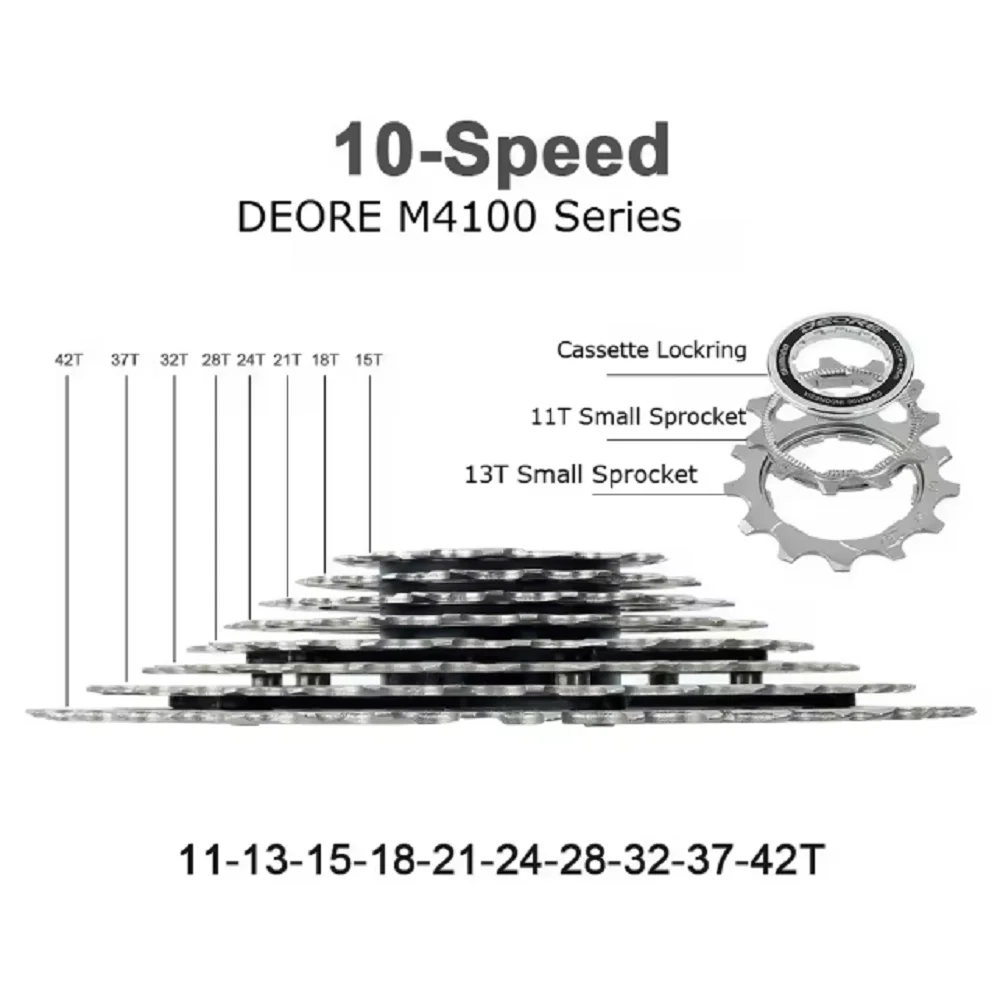 Deore 10 Speed Bike Cassette M4100 10S MTB Mountain Bicycle Freewheel for Road BikeShimano view 6