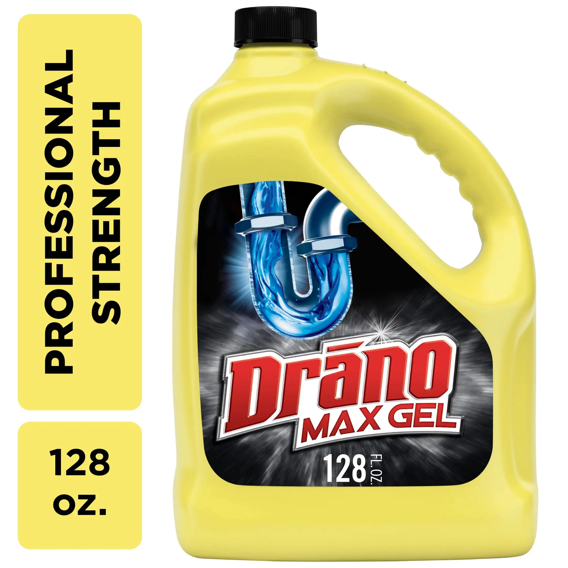 

Gel Drain & Clog Remover Professional Strength Line 128 oz Pours through standing water straight to the clog