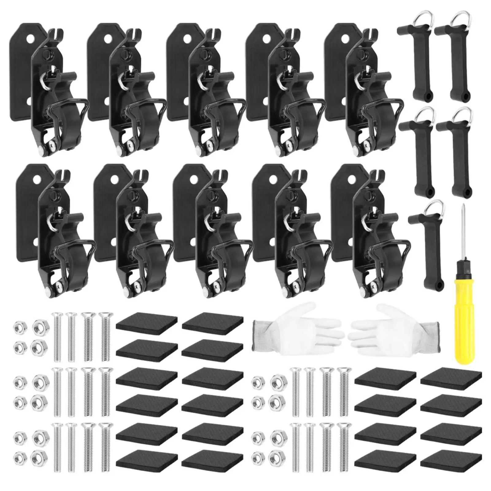 Secure Tool Holder Clamp Fastener Mounting Rack Zinc Alloy Fixing Clamps for Car Work Storage