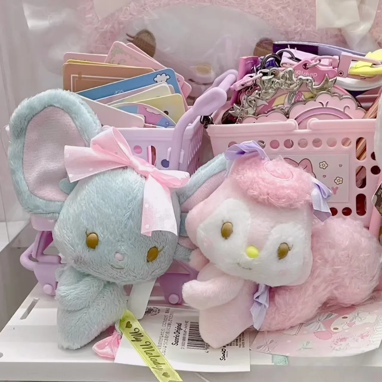 10cm Vintage Style Pink Squirrel Plush Doll Keychain Bag Charm Cute Stuffed Animal Pendant for Backpacks Keys and Gifts Soft