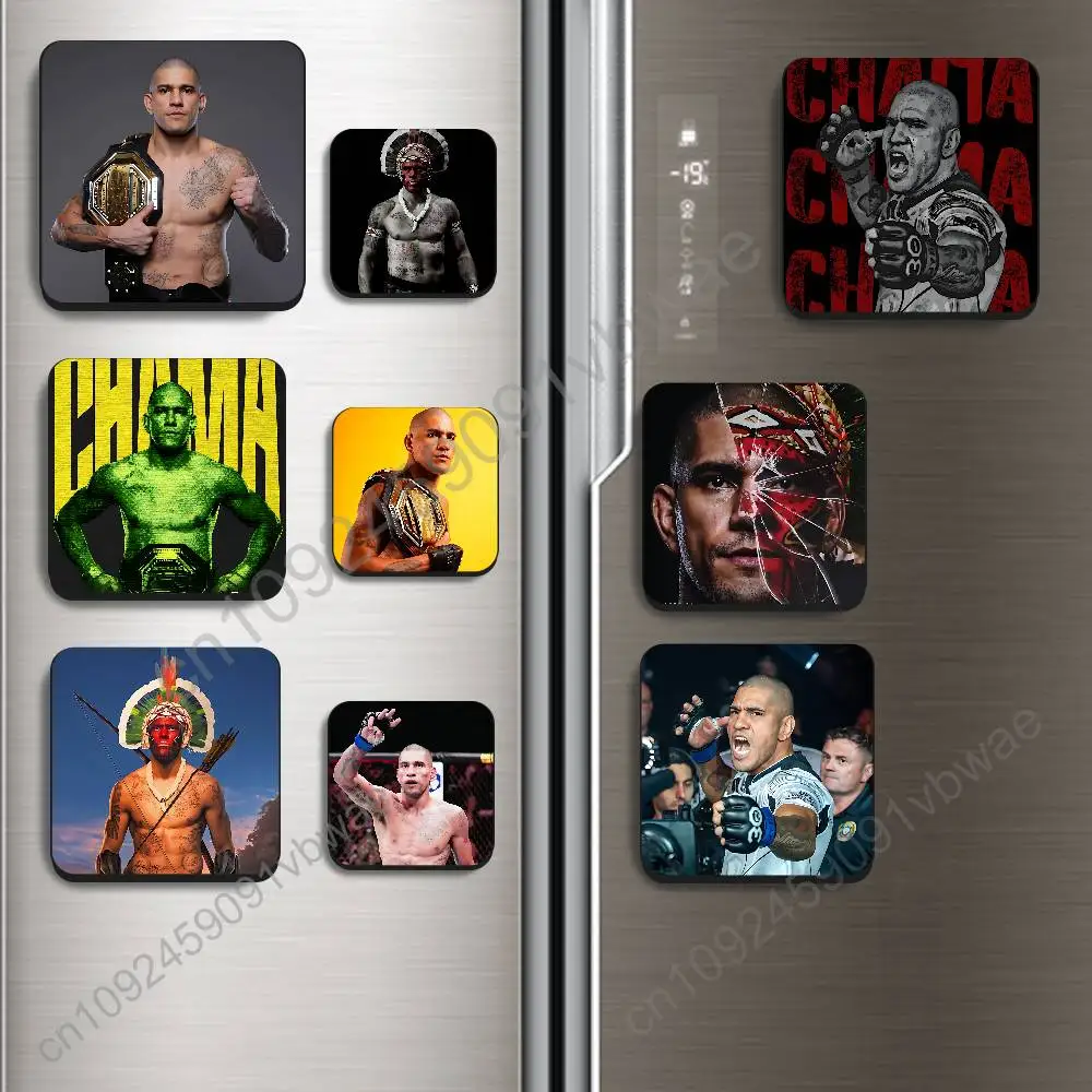 Left heavy hook punch Alex Pereira BestSelling Refrigerator Magnetic Sticker Fridge Magnets Adhesive to Metal Surfaces Leaves
