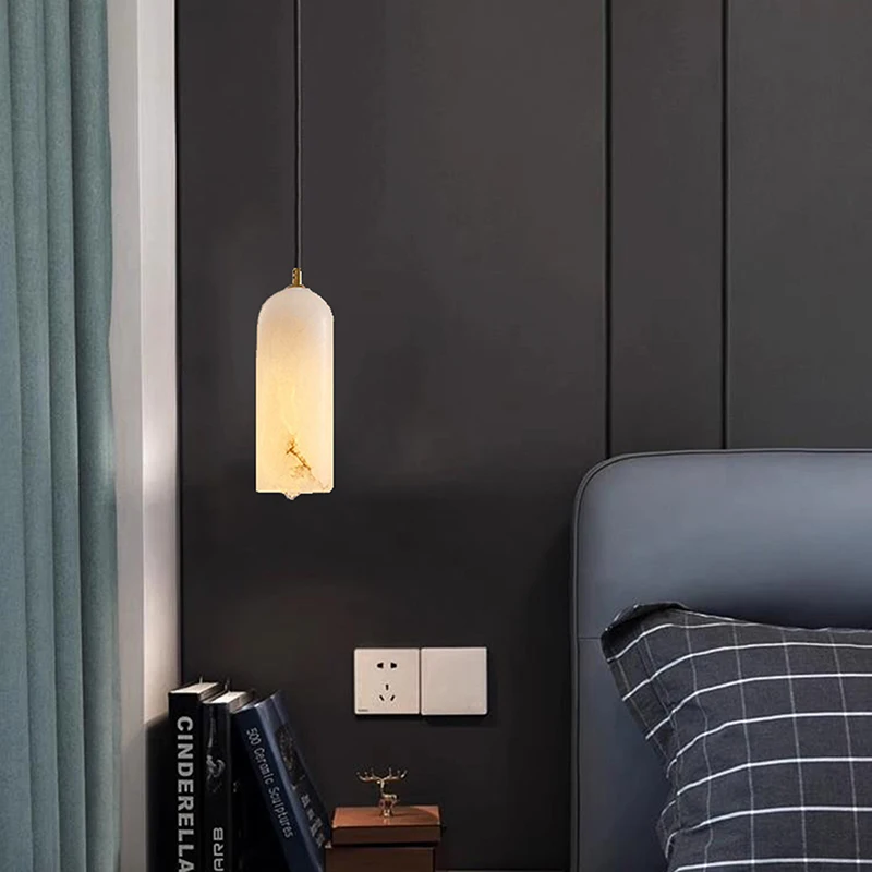 Modern Creative Home Interior Decoration Ceiling Lights Room Dining Table Light Living Room Natural Marble Led Pendant Lamp image 3
