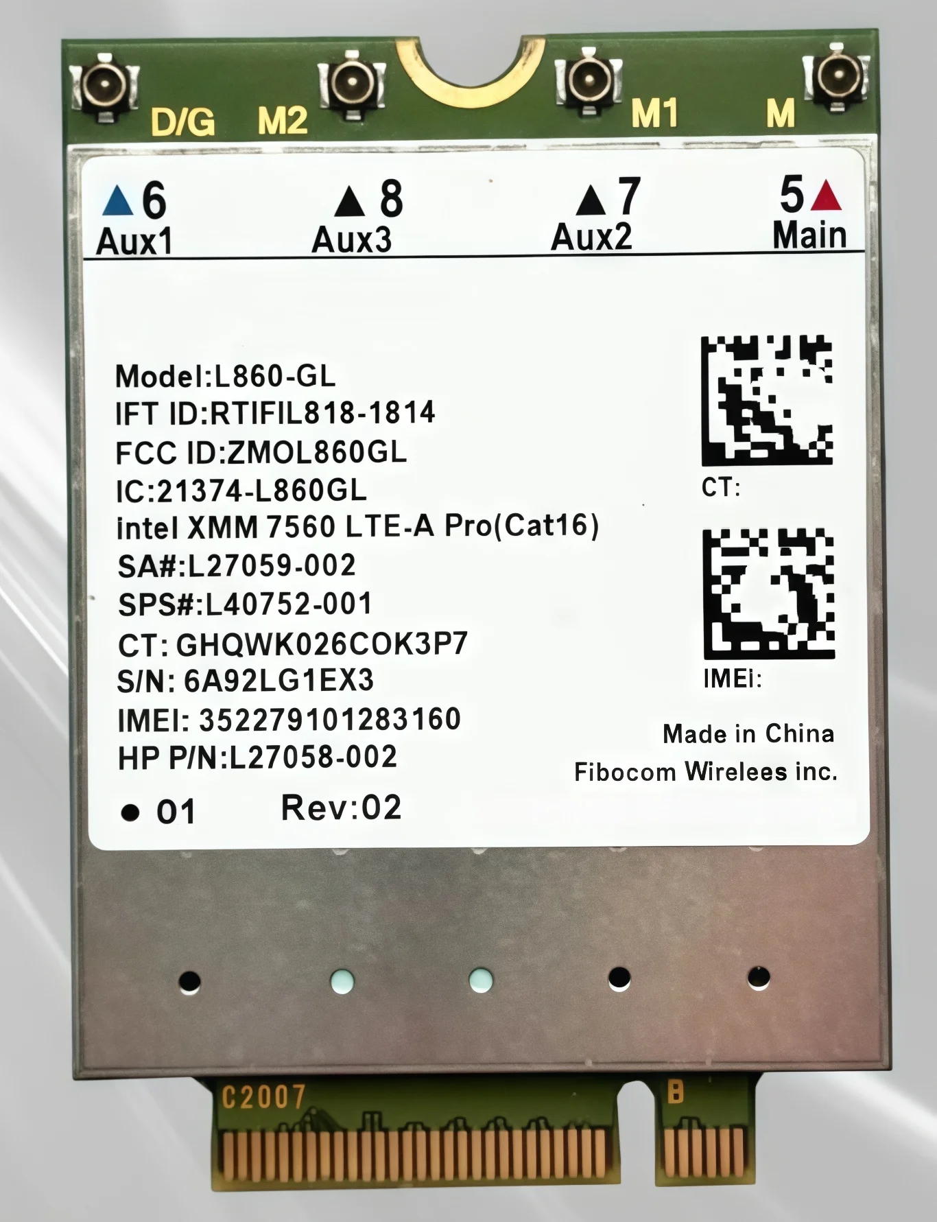 l860-gl-china-mobile-china-unicom-and-china-telecom-4g-module-hp-version-m2-interface-cat16-brand-new-original