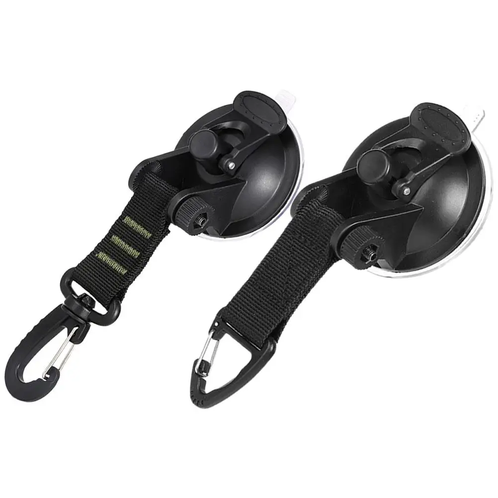 

2pcs Cup Hooks Heavy Duty ABS Nylon Straps Car Window Tent Mounts Punch Free Hangers Strong Adhesion Vacuum Hooks