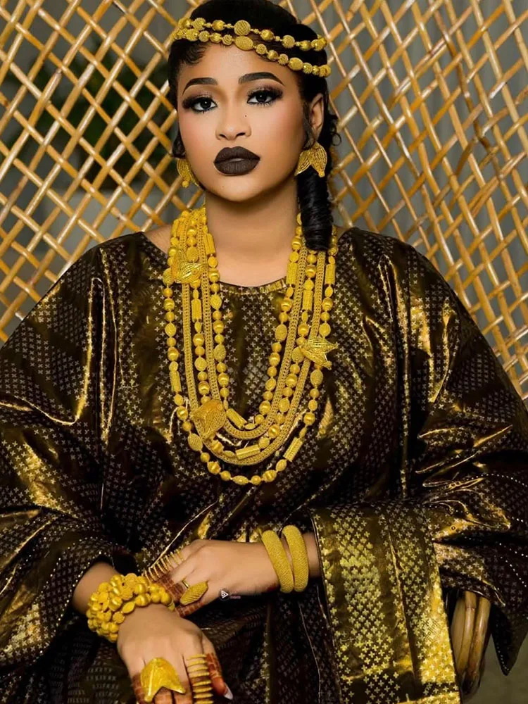 

New African Classic Print Elegant Robe, Plus Size Style for Adult Ceremony & Party