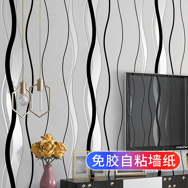 Thickened Self Adhesive Wallpaper for Home Wall Stickers Bedroom Room Living Room Self Paste Waterproof Moisture Proof TV Backgr