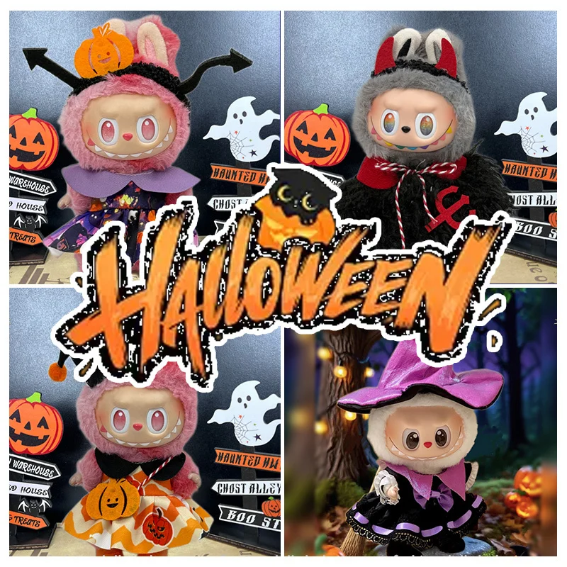 

Одежда для куклы Labuboo 17 см, совместимая с глухими коробками Labuboo V1/V2/V3, костюм дьявола на Хэллоуин, аксессуары для костюма тыквы