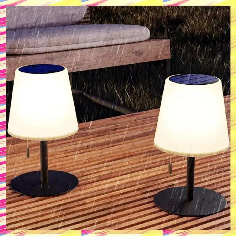 

ABJJ Solar Charging Cord Lamp Outdoor Waterproof Table Lamp Solar Camping Table Lamp