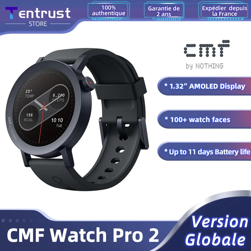 Versione globale CMF di Nothing Watch Pro 2 Smart Watch, CMF Watch Pro 2 Display AMOLED da 1,32 Chiamate Bluetooth con riduzione del rumore AI