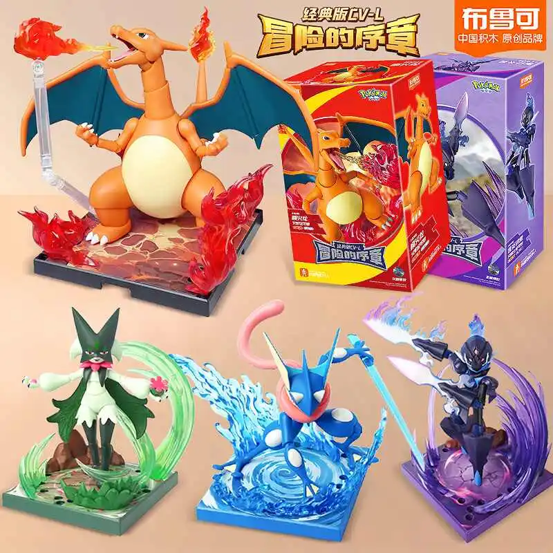 

Blokees Pokemon Adventure Prologue Action Figure Model Meowscarada Greninja Anime Peripheral Collection Toy Birthday Gift