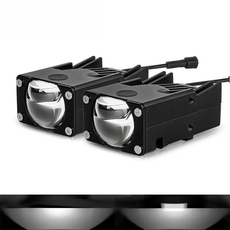 

90W U49 Dual-Color Yellow White LED Grille Spotlight Car Truck Motorcycle 1-Inch Mid-Size Retrofit LED headlight Car Accessories