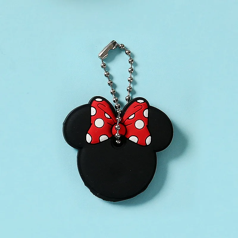 Disney Stitch Key Cover Caps Minnie Key Chains Avengers Spider Man Mickey Keychain Car Keychain The Disney Key Ring Holder Gifts