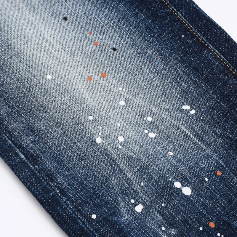 Street Designer Fashion Men Jeans High Quality Retro Blue Stretch Slim Fit Ripped Jeans Men Brand Hip Hop Vintage Denim Pants