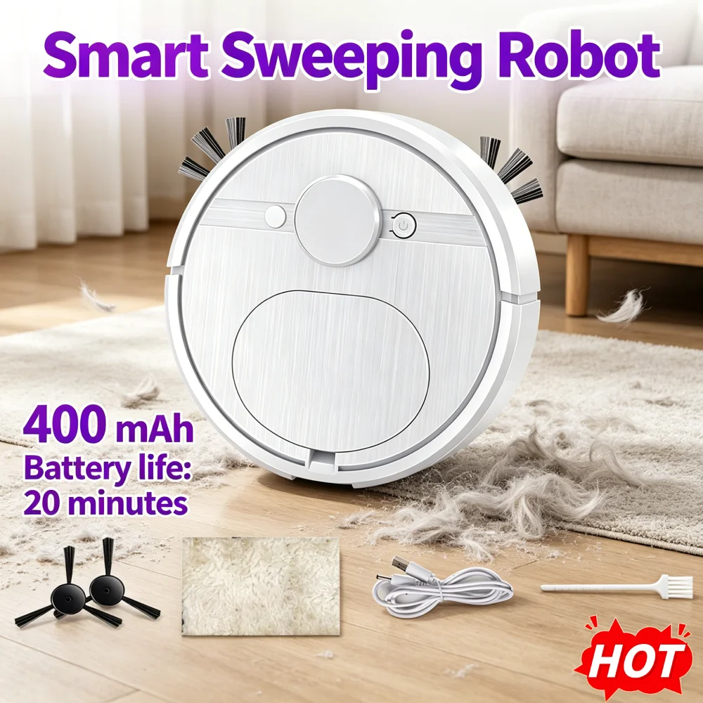 

Automatic Smart Sweeping Robot with Mopping and Vacuum Function Compact Design Easy to Use Wireless Home Cleaning Robot