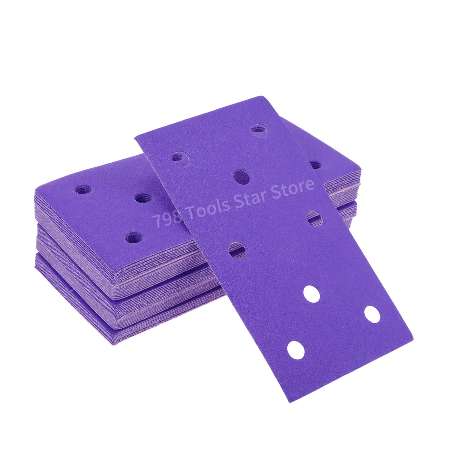 

100PCS 95x180mm 8-Hole Rectangular Ceramic Hook & Loop Sandpaper,for Air Grinders,Metal,Wood,Automotive Paint Polishing Sanding