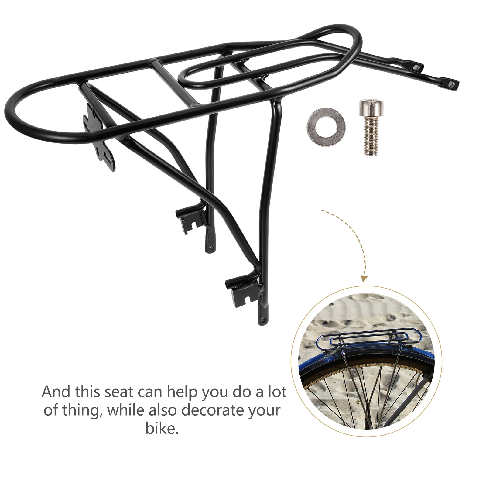 Fietsachterrek Heavy Duty fietsachterrek met hoge elasticiteit achterbank voor volwassenen en verdikte plank voor veilig