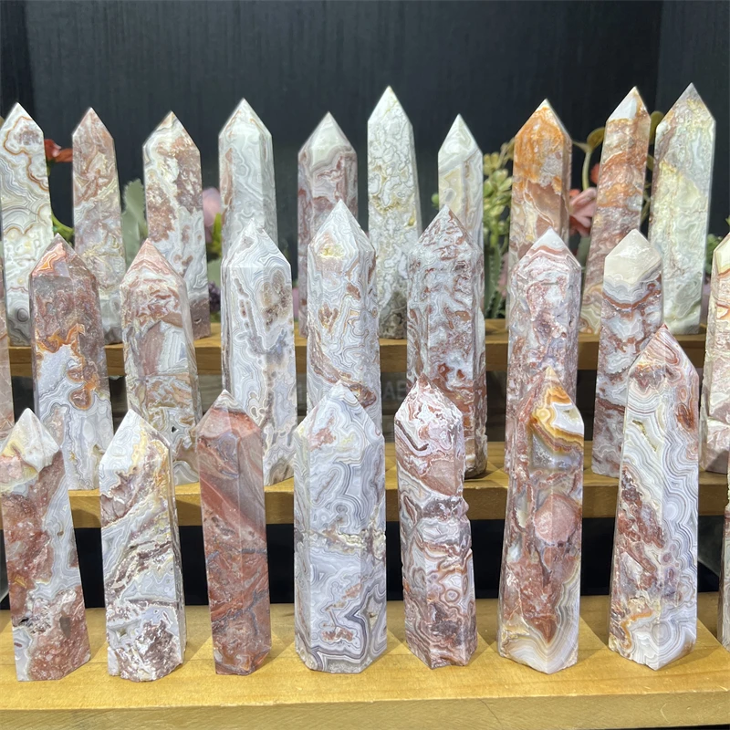 Hot-sale Energy Crystal Fengshui Healing Stone Mexican Agate Point Tower For Meditation