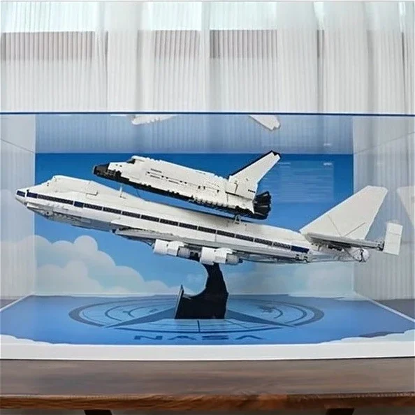 

2025 New Shuttle Carrier Aircraft Building Blocks Space Plane Bricks DIY Assemble Model Educational Toy For Adult Children Gifts