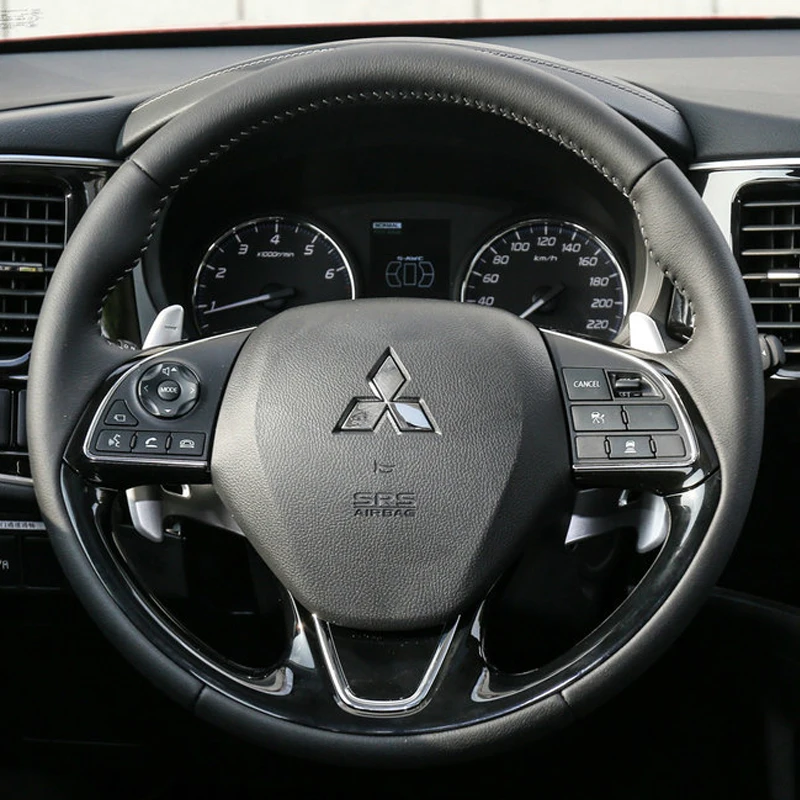 Breathable Leather Car steering wheel For Mitsubishi Outlander 2016 - 2019 ASX18 Eclipse Cross 2018 Custom made Steering Covers