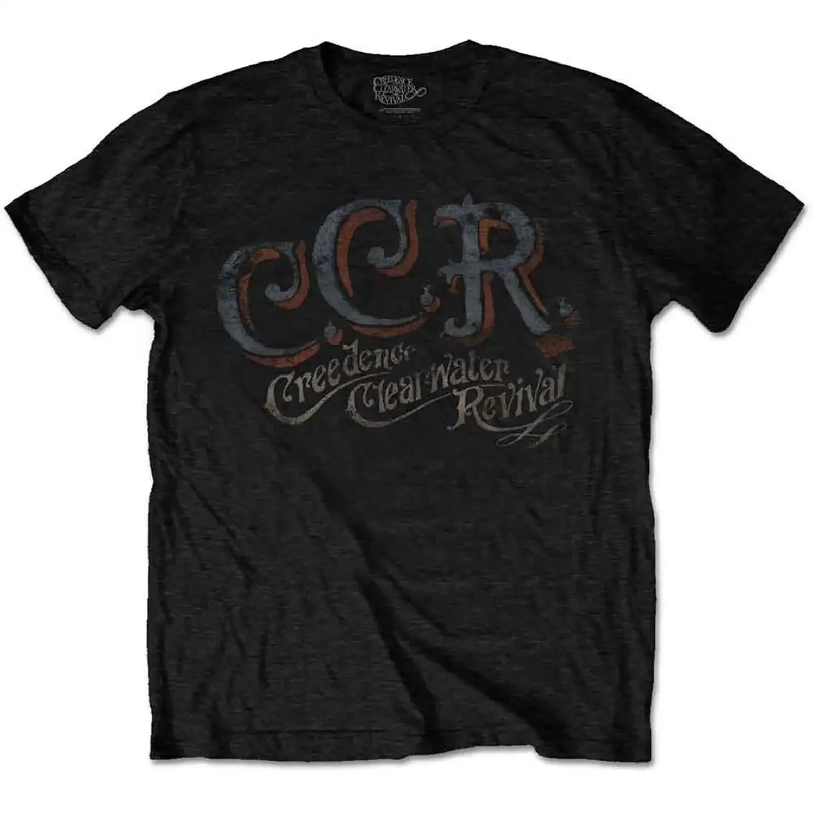 CREEDENCE CLEARWATER REVIVAL CCR T Shirt OFFICIAL MERCHANDISE vintage Washed Top For Everyday Wear Casual homme Slightly Unisex