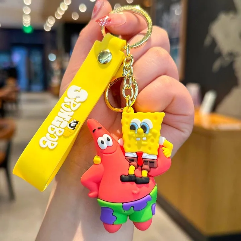 

﻿ Kawai Губка Боб Квадратные Штаны Модель Брелок ПВХ Милый Мультфильм Патрик Звезда Украшение Рюкзака Кукла Автомобильный Брелок Подарок Девушке