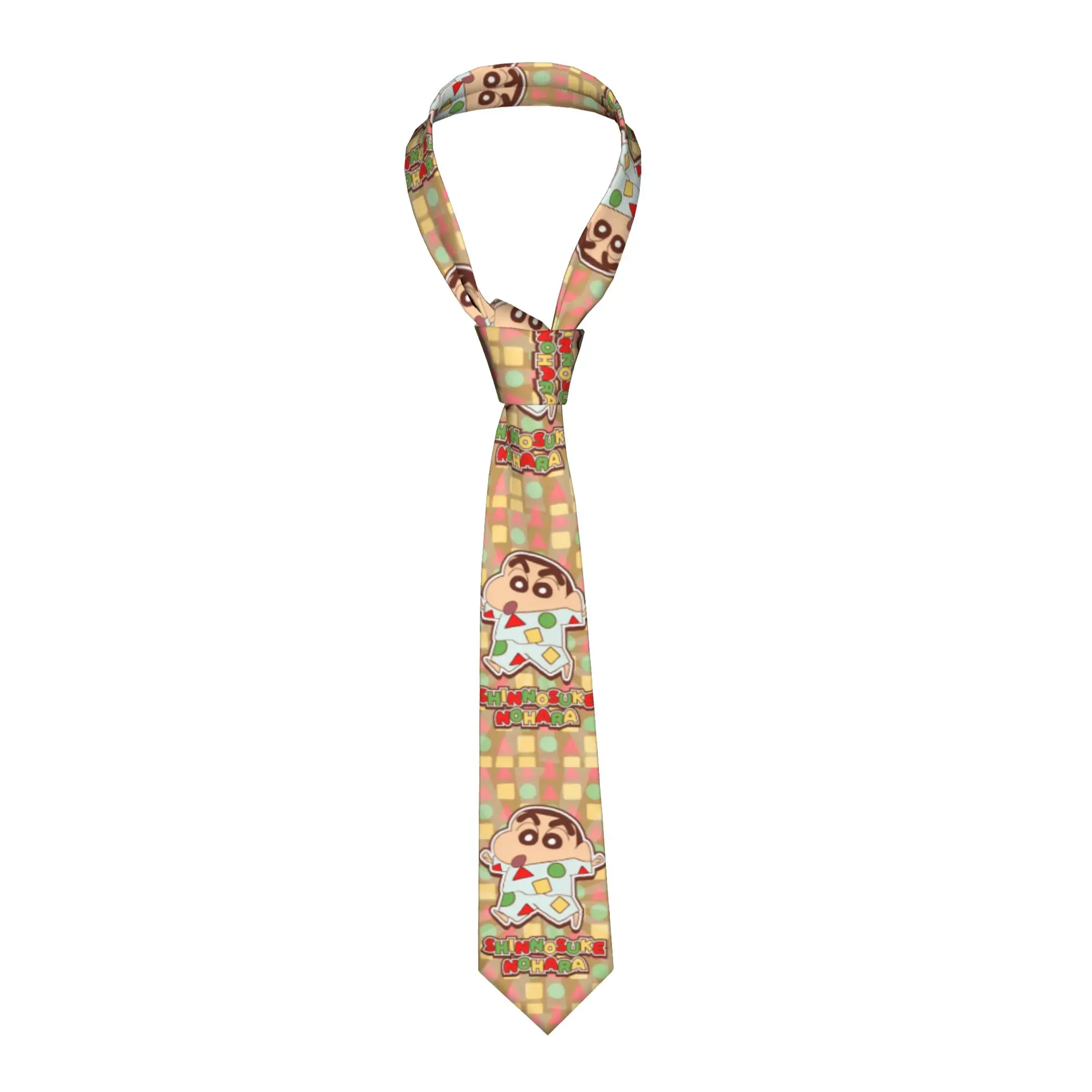 Manga Comedy Crayon ShinChan Necktie 8 cm Silk Classic Neck Ties Funny for Mens Daily Wear Gravatas Wedding Accessories Business