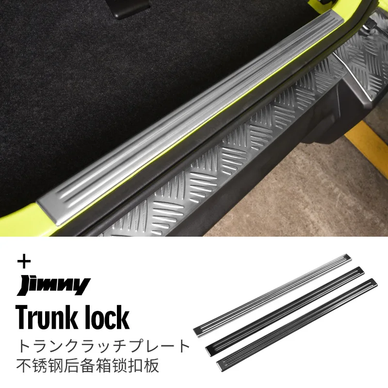 

car Accessories For Suzuki jimny Decorative strip lock buckle for the rear bumper guard of the trunk tailgate