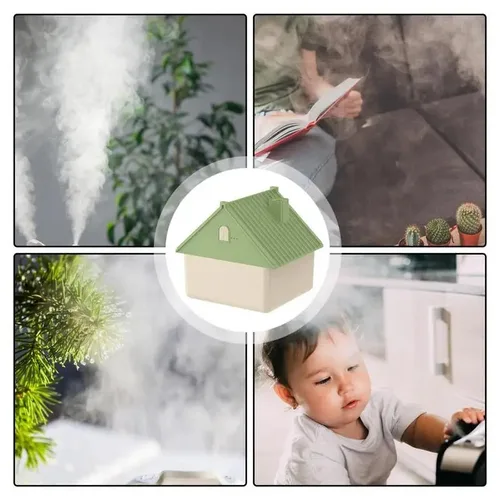 Imagen 2 del producto Humidificador de mesa USB, pequeño difusor de niebla para el hogar con luz nocturna LED y elemento de filtro de alta densidad, dormitorio silencioso