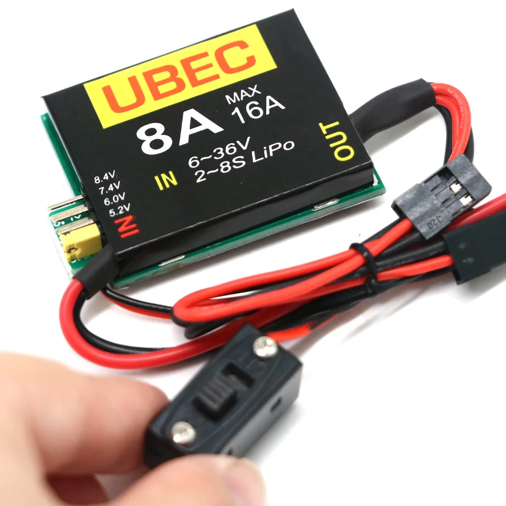 

2S-8S 6-36 В UBEC-8A BEC DUAL UBEC 8A/16A 5,2/6,0/7,4 В/8,4 В Сервоодельный источник питания RC Автомобиль с фиксирующим крылом Самолет Робот-манипулятор