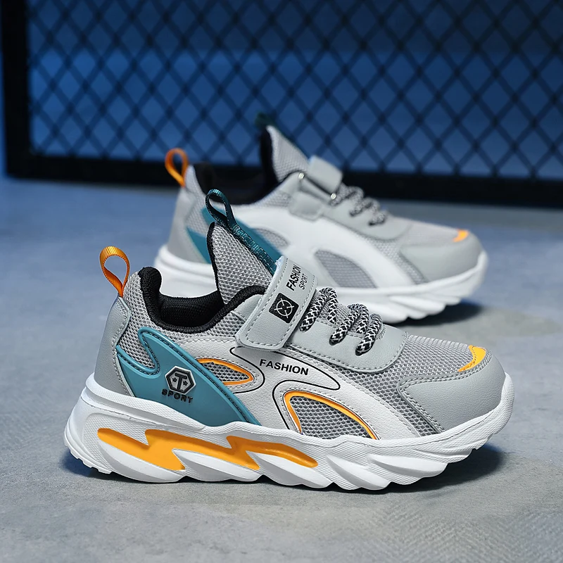 زوج من الأحذية الرياضية الشبكية للأطفال للفصول الأربعة، أحذية كاجوال مريحة ومسامية، مقاس 28-40، YY-F858