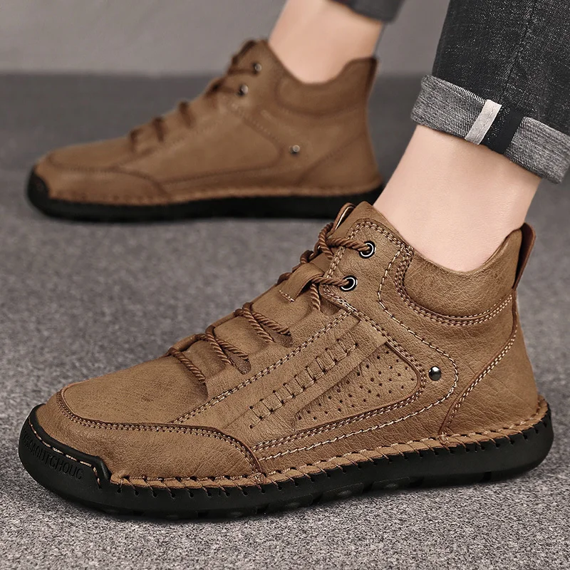 Zapatillas de deporte antideslizantes para hombre, zapatos ligeros y cómodos para correr al aire libre, Botas de senderismo de viaje, botas de negocios informales