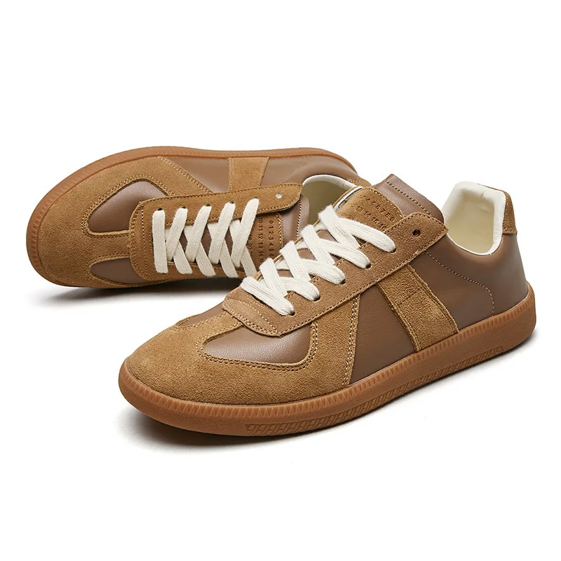 Herren Retro Wildleder Freizeitschuhe Schnürschuhe Flache Skateschuhe Bequeme Rutschfeste Sportschuhe für Männer – Detail 7
