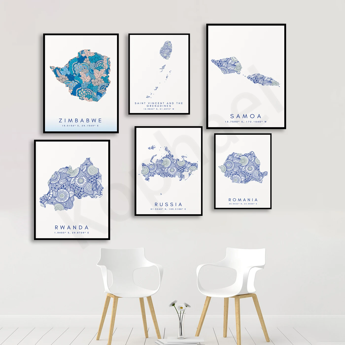 Qatar Romania Russia Rwanda Saint Lucia Samoa Saudi Arabia Senegal Serbia Sierra Leone Zimbabwe. City Travel Map Poster
