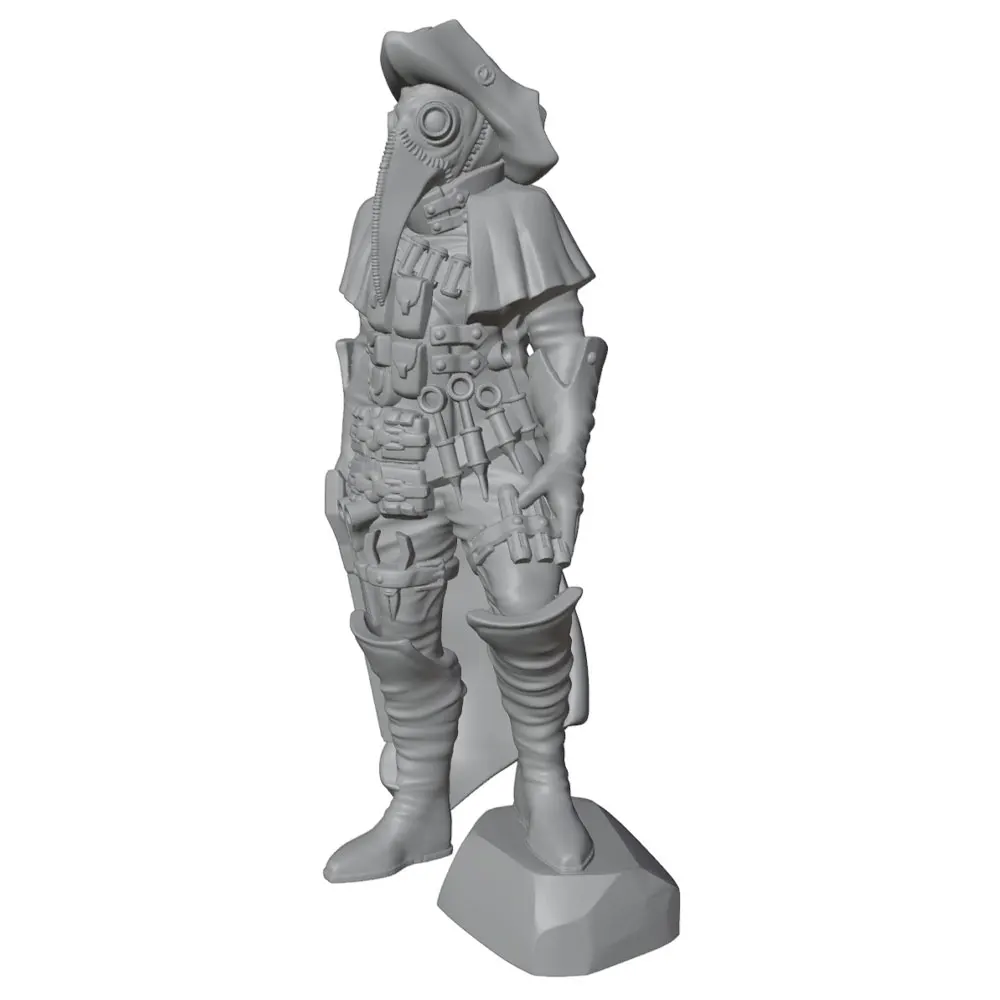 1/24 75mm A charming resin model of a bird mask, GK miniature model, 3D printed gray model doll, DIY doll model, not colored - view 6