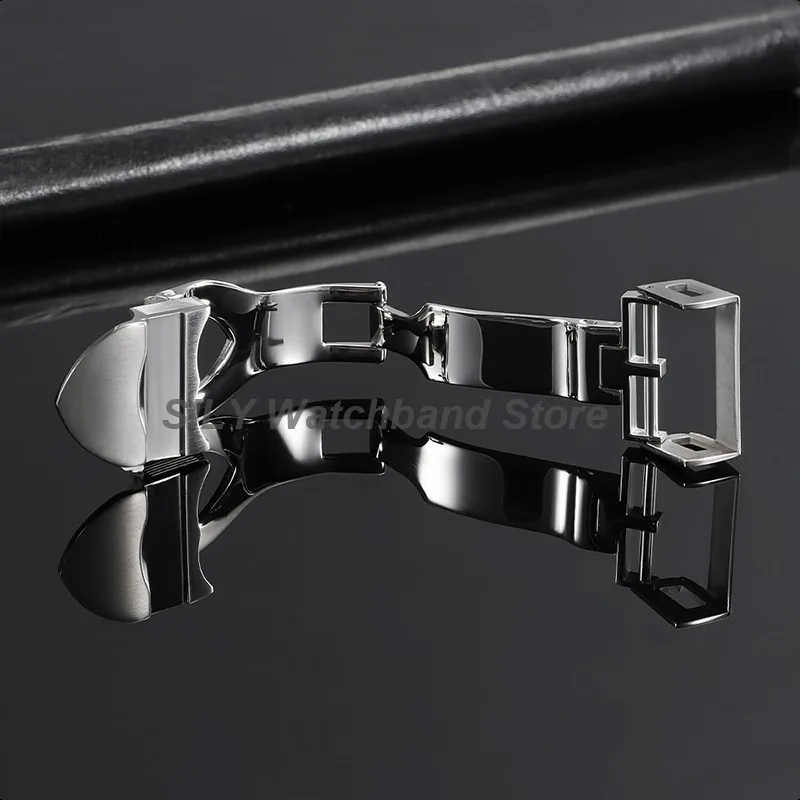 

Серебряная пряжка для часов Tudor для кожаных силиконовых ремешков для часов 18 мм, пряжка-бабочка из нержавеющей стали, складные застежки, ремешок, кнопка