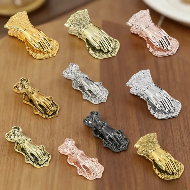 

1 шт. Металлический зажим для заметок в форме руки, женский, французский ретро-стиль, креативный зажим-закладка для фото и писем
