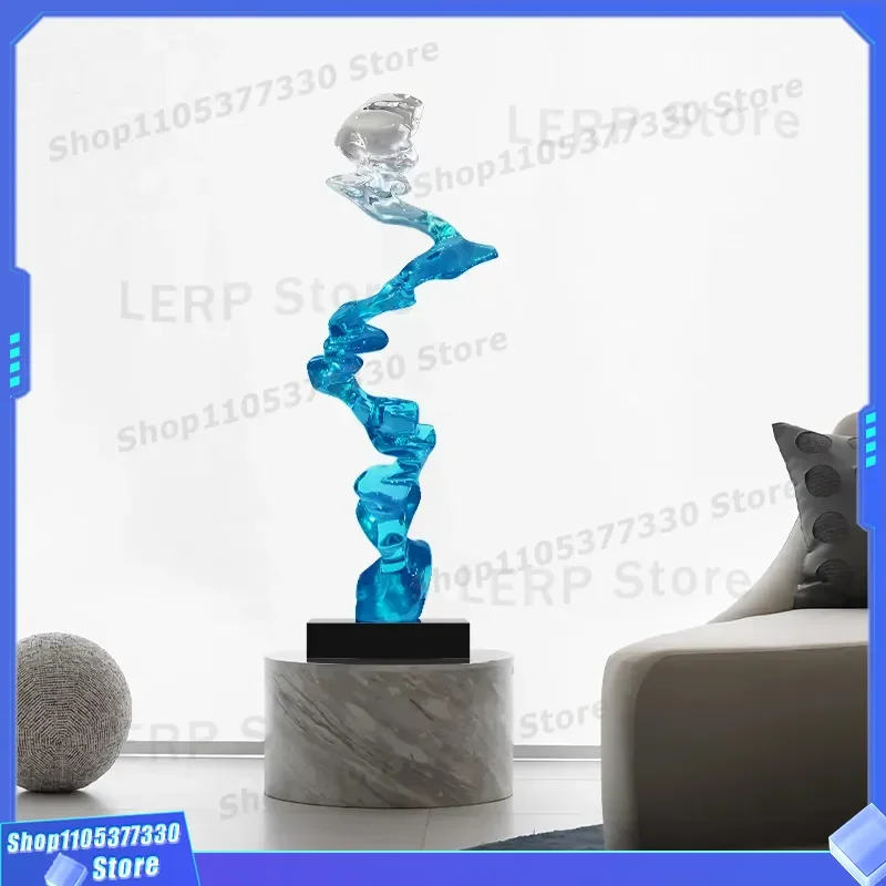 Modern Abstract Transparent Sculpture For Living Room TV Cabinet Entryway Decor High End Light Luxury Ornament Model Home