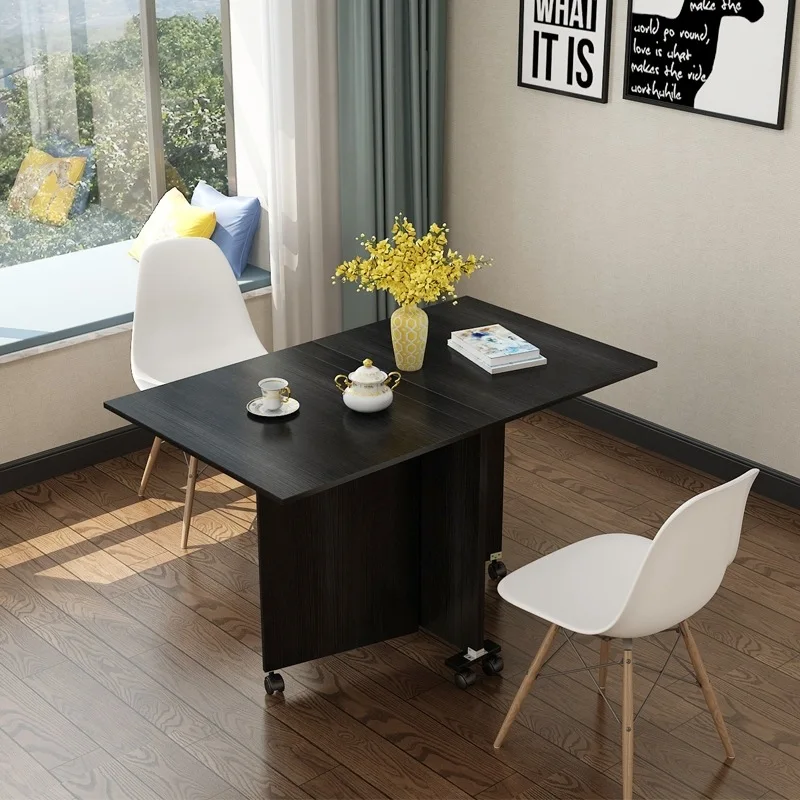 Multi-functional folding table dining table and chair combination scratch-proof household movable small-sized simple folding