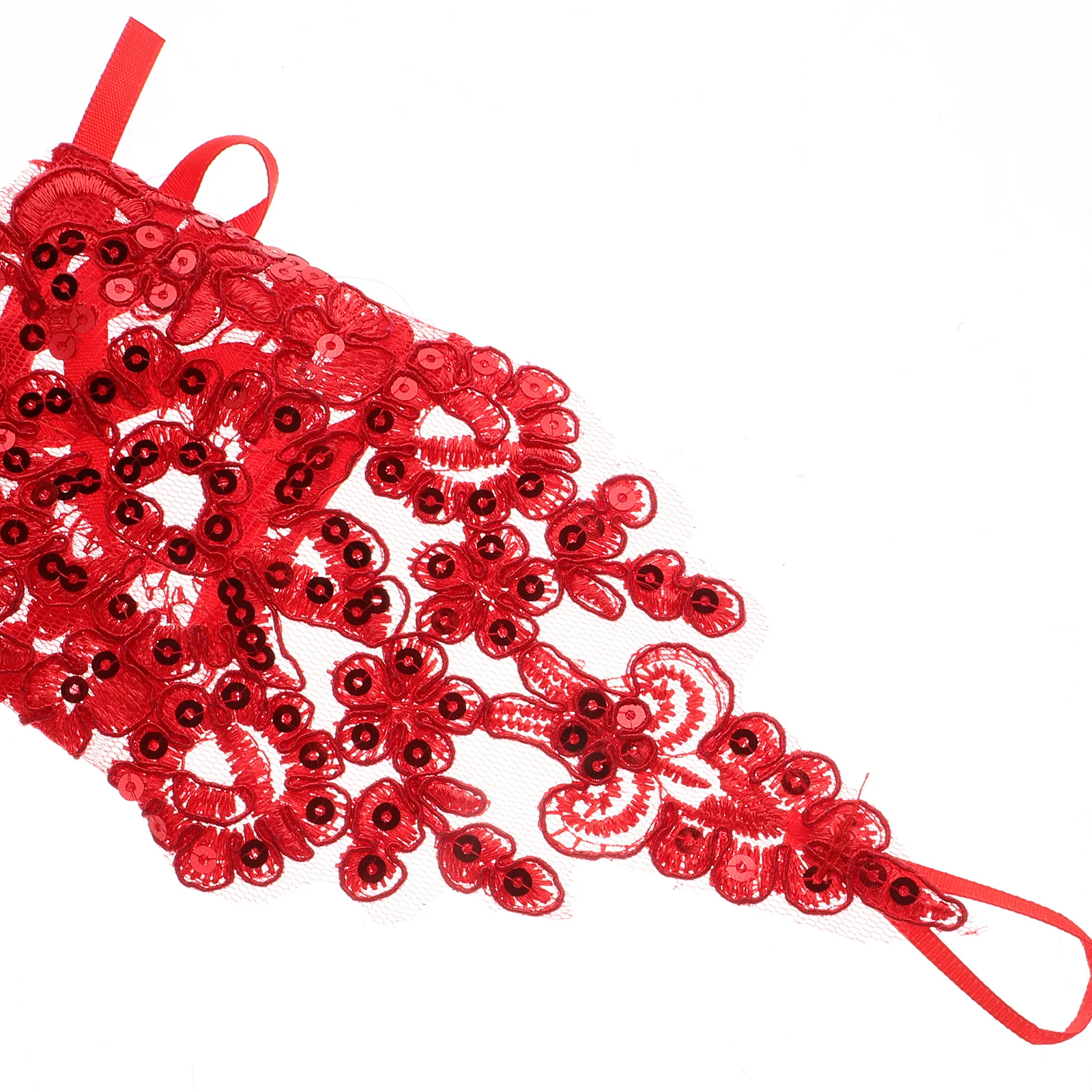 قفازات رقص أنيقة بدون أصابع على شكل زهرة الزفاف من الدانتيل لقفازات حفلات الزهور