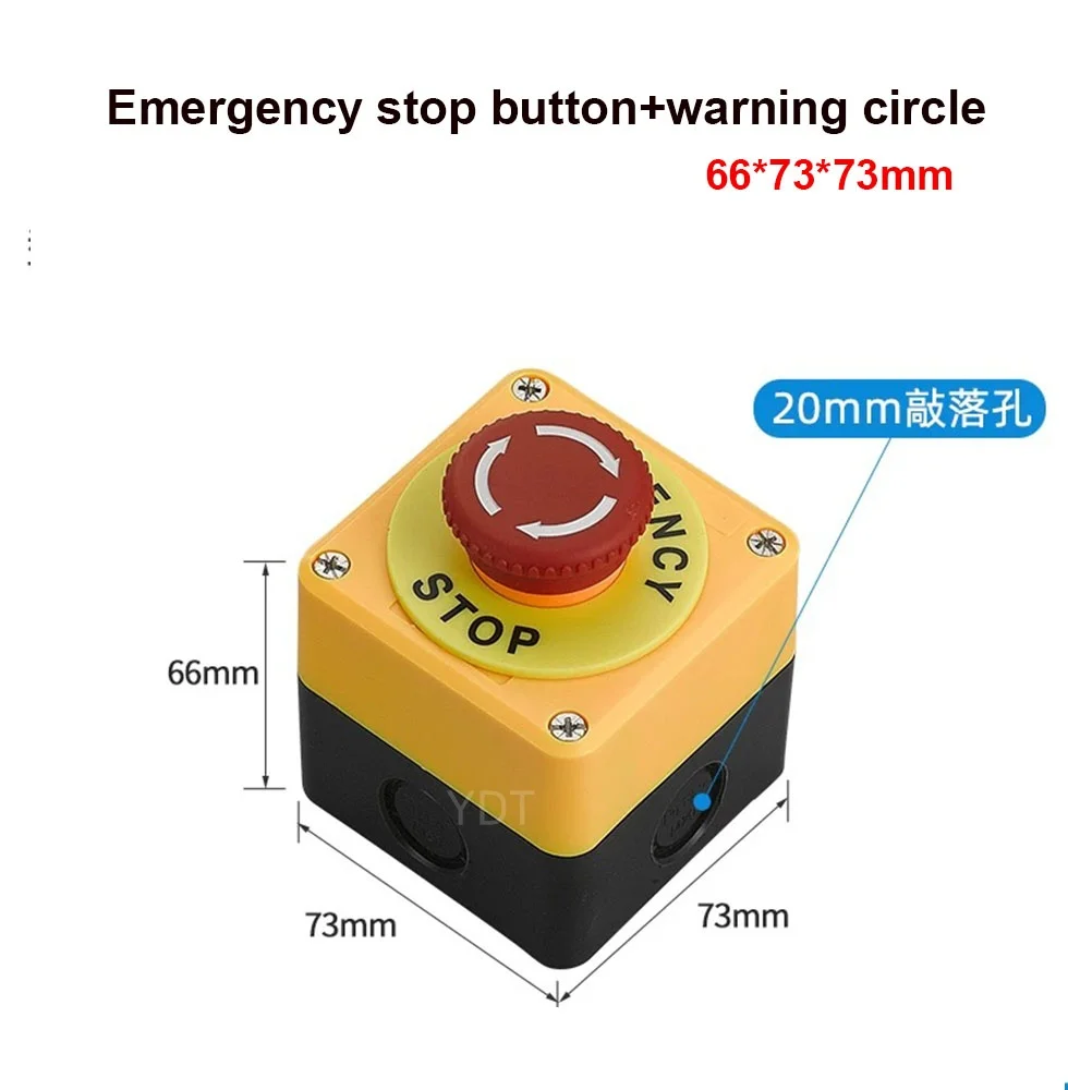 البلاستيك زر التبديل صندوق التحكم مقاوم للماء توقف الطوارئ الذاتي بدءا الكهربائية الصناعية LA38 #5