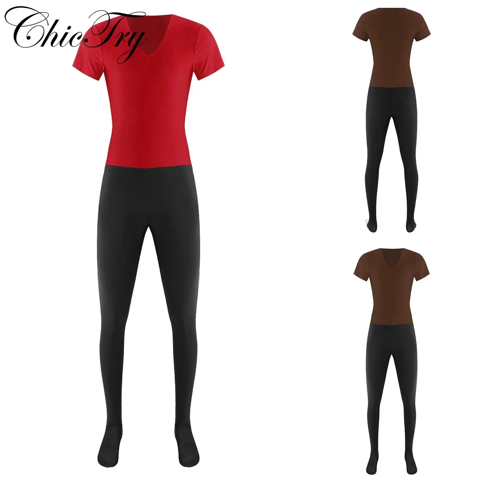 

Mens Ballet Dance Jumpsuit Sports Gymnastics Dancewear Long Pants Romper One Piece Bodysuit Workout Dance Performance Costume